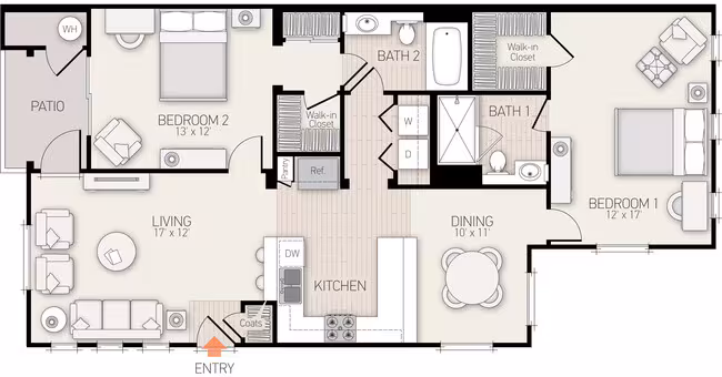 Unit L303 V308 floor plan